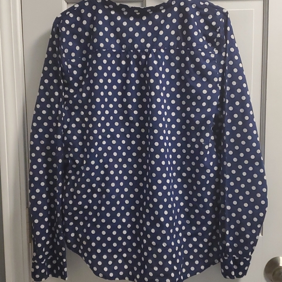 Polka Dot Ruffle Button Top - Picture 6 of 7